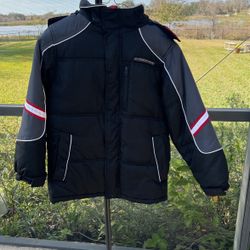 Child 10/12 Unisex Ski Jacket With Hoodie Protection System