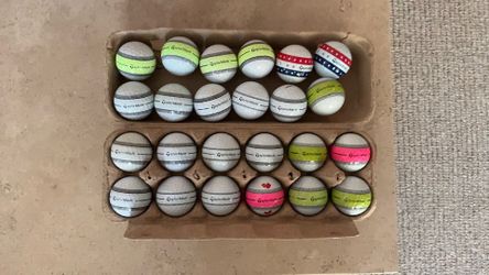 24 TaylorMade Tour Response, TP5 and TP5x Stripe golf balls in Mint Condition