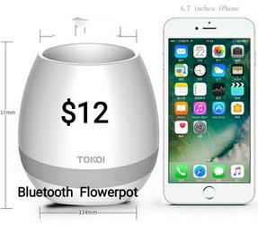 Bluetooth Flowerpot Speaker-WHITE