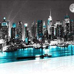 CANVAS PICTURES OF NEW YORK 20"×30"IN PINK OR BLUE
