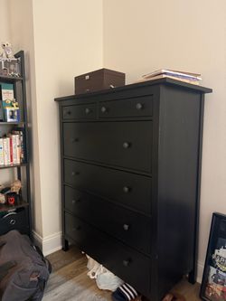 IKEA Hemnes 6-Drawer Tall Dresser Black