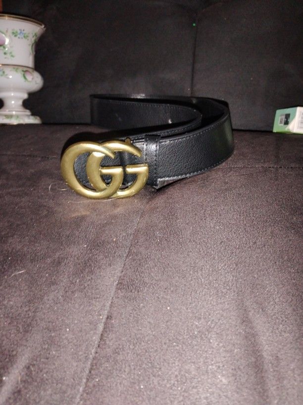 $540 GUCCI SUPREME BELT MONOGRAM GG G BUCKLE BLACK LEATHER AUTHENTIC REDUCED