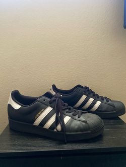Superstar adidas (Black) (Size 10.5 Men’s)
