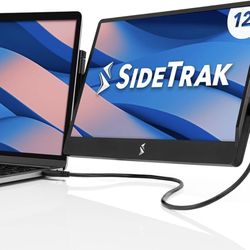 SideTrak Swivel 12.5" Portable screen for Laptop, Patented Swivel Hinge, Laptop Screen Extender | FHD Dual Screen w/Kickstand, USB or HDMI, Mac, PC, C
