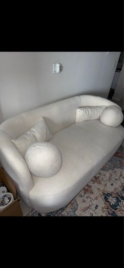Wayfair Theodore 68” Bouclé Loveseat Sofa Cream/Off White