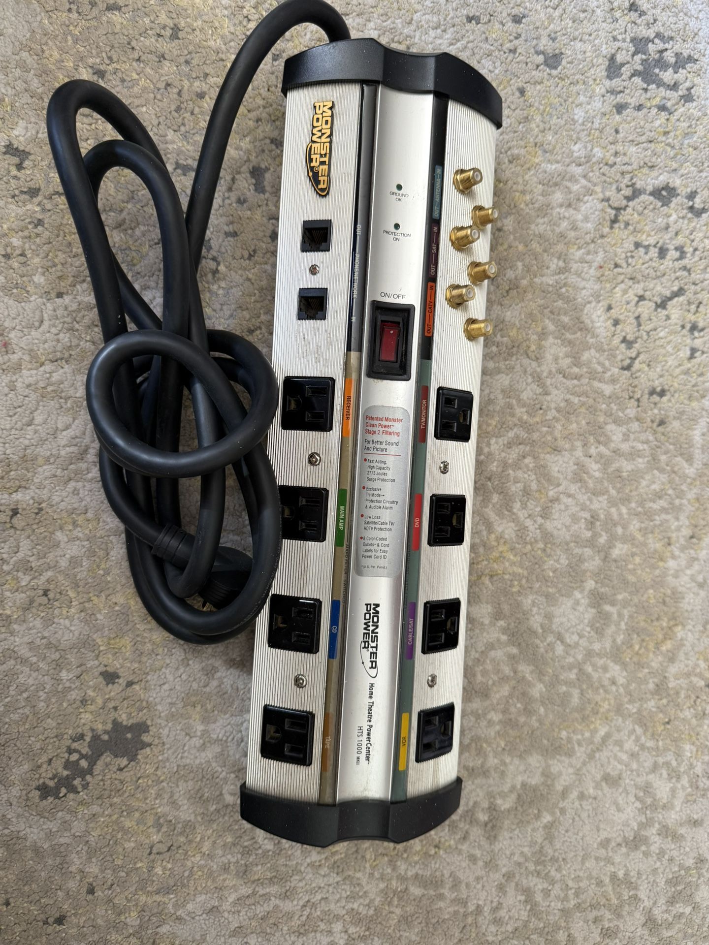 Monster Cable Home Theater Powercenter HTS 1000 MKII, Not Sonos, Bose, Sony, Klipsch, Denon