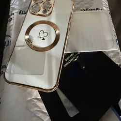 iPhone 14 Pro Case Also Fits 12 And 13 White And Rose Gold