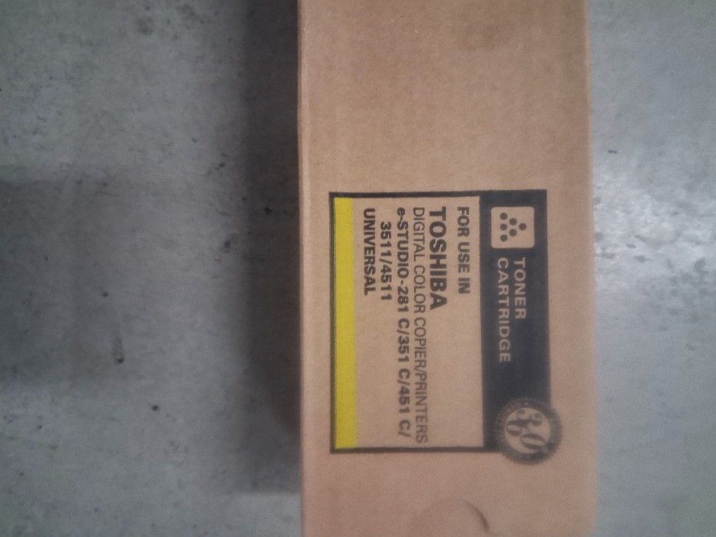 NEW "TOSHIBA" YELLOW TONER CARTRIDGE FOR DIGITAL COLOR/COPIER PRINTERS READ AD!!!