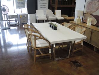 Mitchell Gold + Bob Williams Kimora 76" Dining Table - White