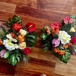 Tropical Faux Flower Arrangement
