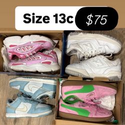 Adidas Pumas& Nike 13c All For $75 Kids
