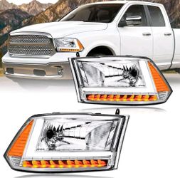 LED DRL Headlight Assembly Fit 2009-2018 Dodge Ram 1500/10-18 Ram 2(contact info removed) 4500
