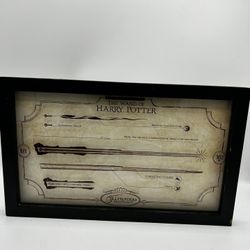 Framed The  Wand Of Harry Potter 14” X 9”