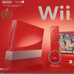 25th Anniversary Limited Edition Red Wii CIB