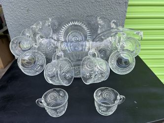 Antique Punch Bowl Set. ( 26 Piece )