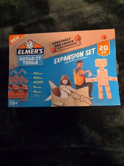 NEW Elmer's Build It Tools Expansion Set 20 Pc Cardboard Construction Kit