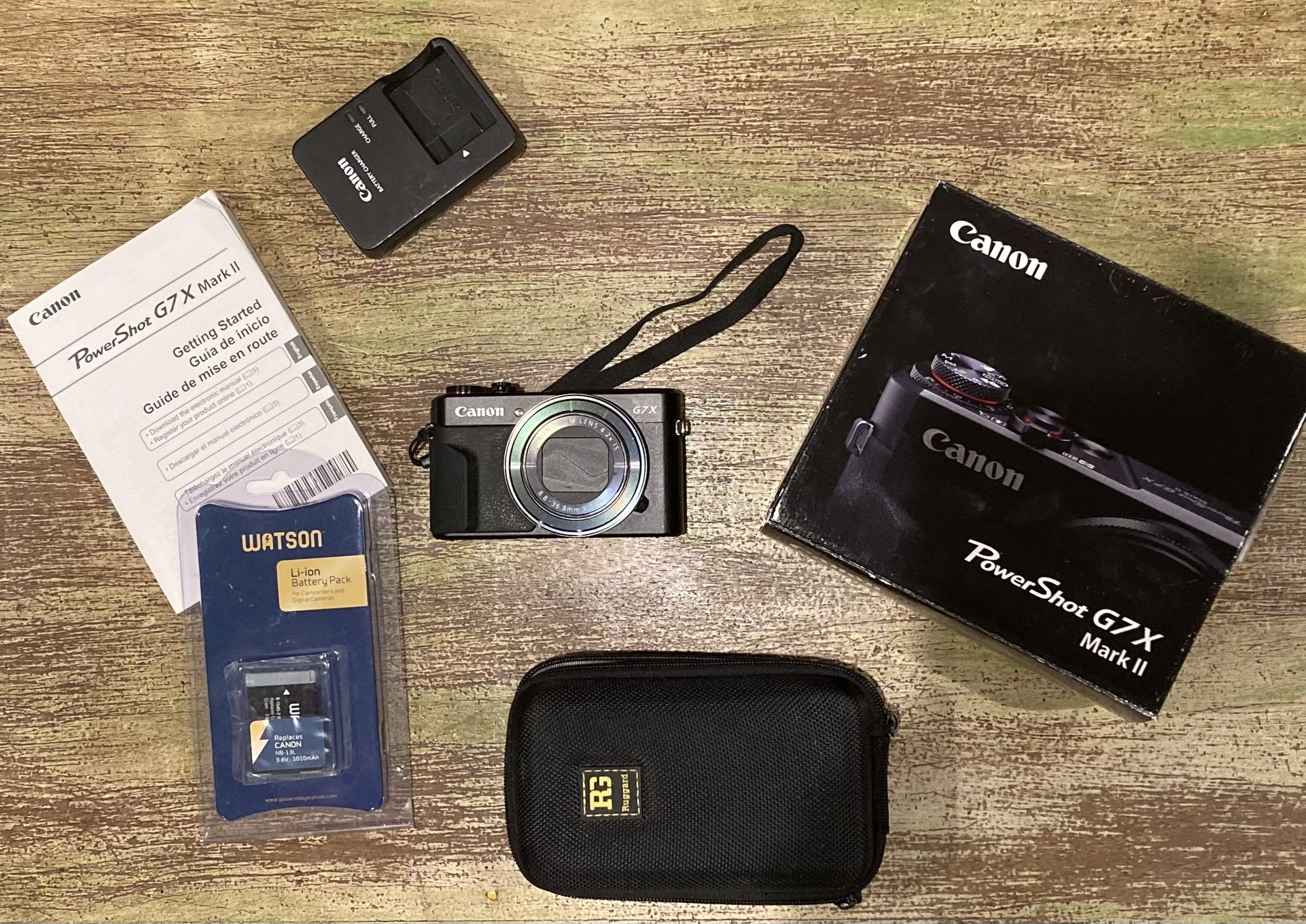 Canon G7X II With Extra Battery And Case
