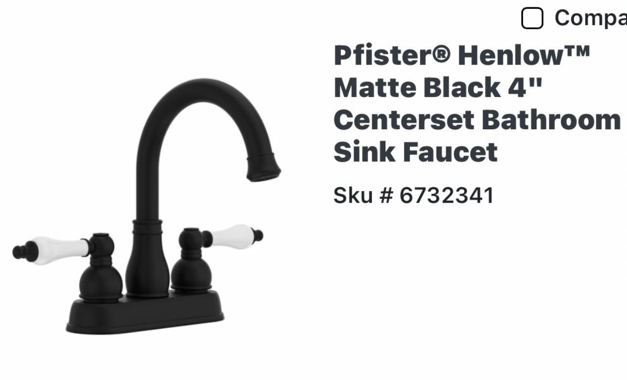 Pfister- 4 Inch Centerset Bathroom Sink Faucet