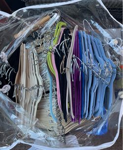 157 VELVET HANGERS  10 Assorted Colors