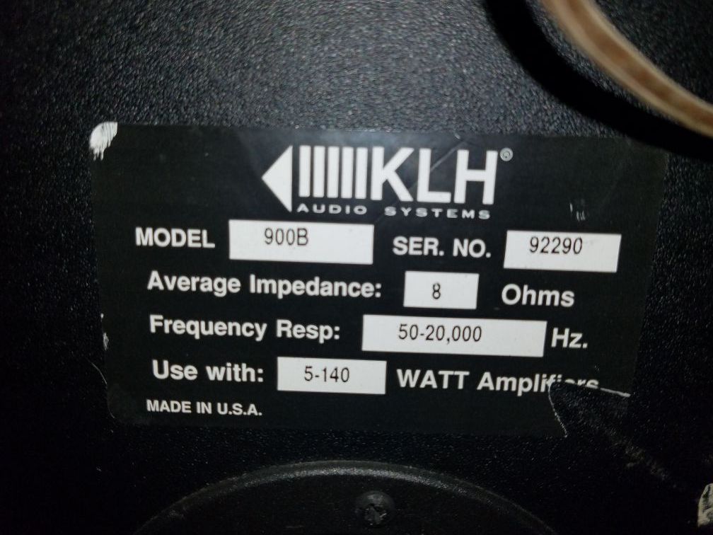 Klh140 watt rms speakers in great shape and a small silverstone guitar amplifier