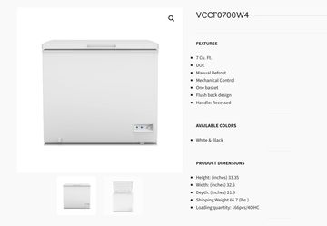 Chest freezer we deliver install and finance