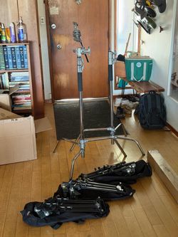 Photography C Stands and Davis & Sanford dolly bases