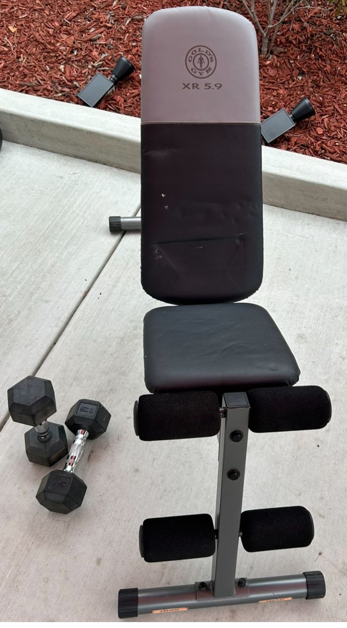 Weight Bench with (2) 15 Lb weights