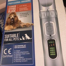 Grooming Clippers, Cordless Dog Hair Trimmer, Rechargeable Dog Shavers for Grooming Dogs Cats Pets