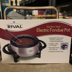 Rival Fondue Pot Stainless Steel