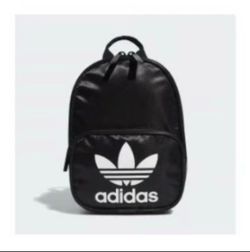 Adidas 11" Mini Backpack Black With White Logo