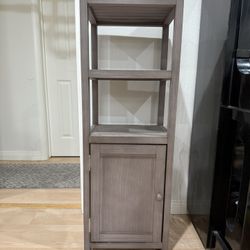 Grey Wall Display Cabinet & Shelf