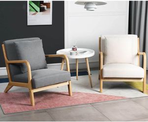 Lounge Arm Chair Mid Century Modern Accent Chair Wood Frame