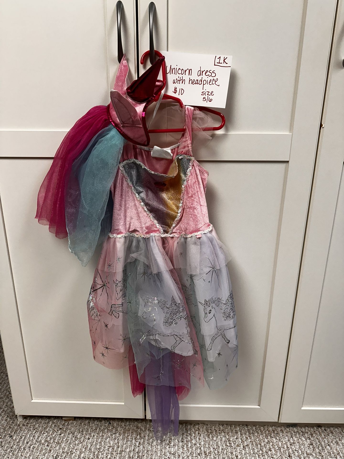 Unicorn Dress With Headpiece