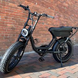 New - 1000Watt Step Thru Electric E-Bike, 16ah LG Battery, Full Suspension, Rear Rack
