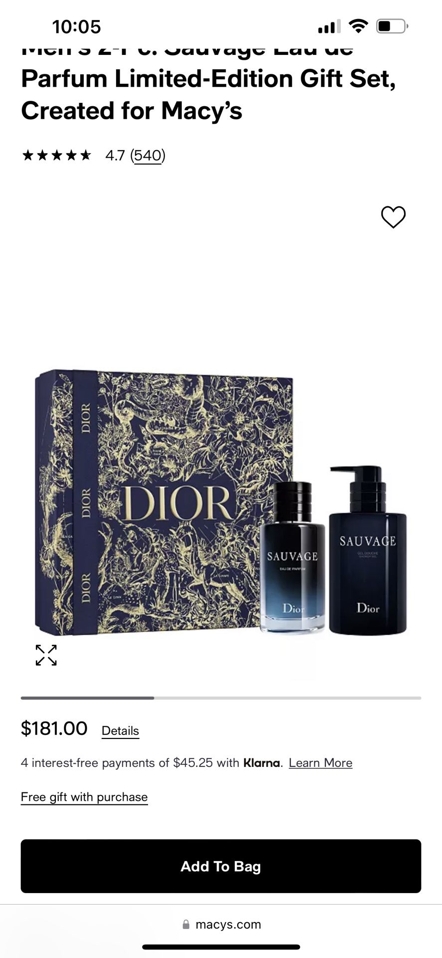 Dior Cologne Set