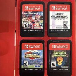 4 Nintendo switch games