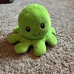 Reversible Plush Stuffed Animal Octopus Happy And Angry 