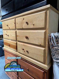 Six drawer natural pinewood chest cajonera Comoda de Pino