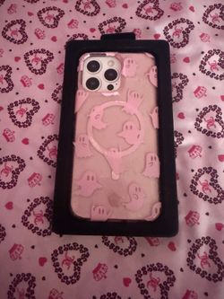 Velvet Cavier iPhone 15 pro max  pink Ghost phone case