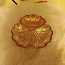 Glass Flower Candy Dish