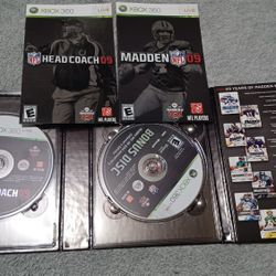 Madden 09 Coach 3 Disc Set Xbox 360 Game Video