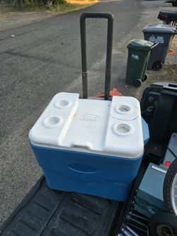 Coleman Rolling Cooler with a Handle