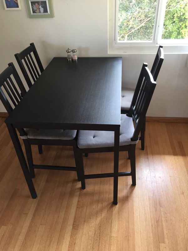 Ikea Tarendo Table Black With 4 Chairs Card Breakfast Small Dining For In La Mesa Ca Offerup