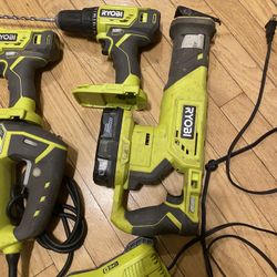 RYOBI SET POWER TOOLS