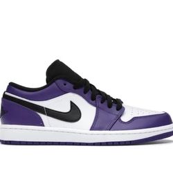 Purple Jordan 1 Lows  Size 8