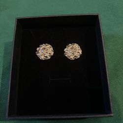 Gold plated nugget earings  -20mm