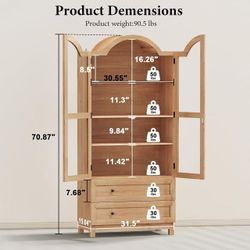 71 Tall Arched Cabinet