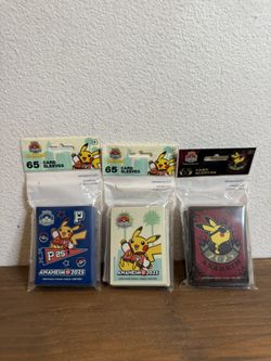 Pokemon World Championship Anaheim 2025 Deck Sleeves Set Of 3.