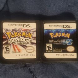 Pokemon Platinum And Pokemon Black Version 2 Nintendo DS Video Game Cartridge