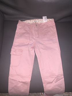 Abercrombie kids pink cargo pants